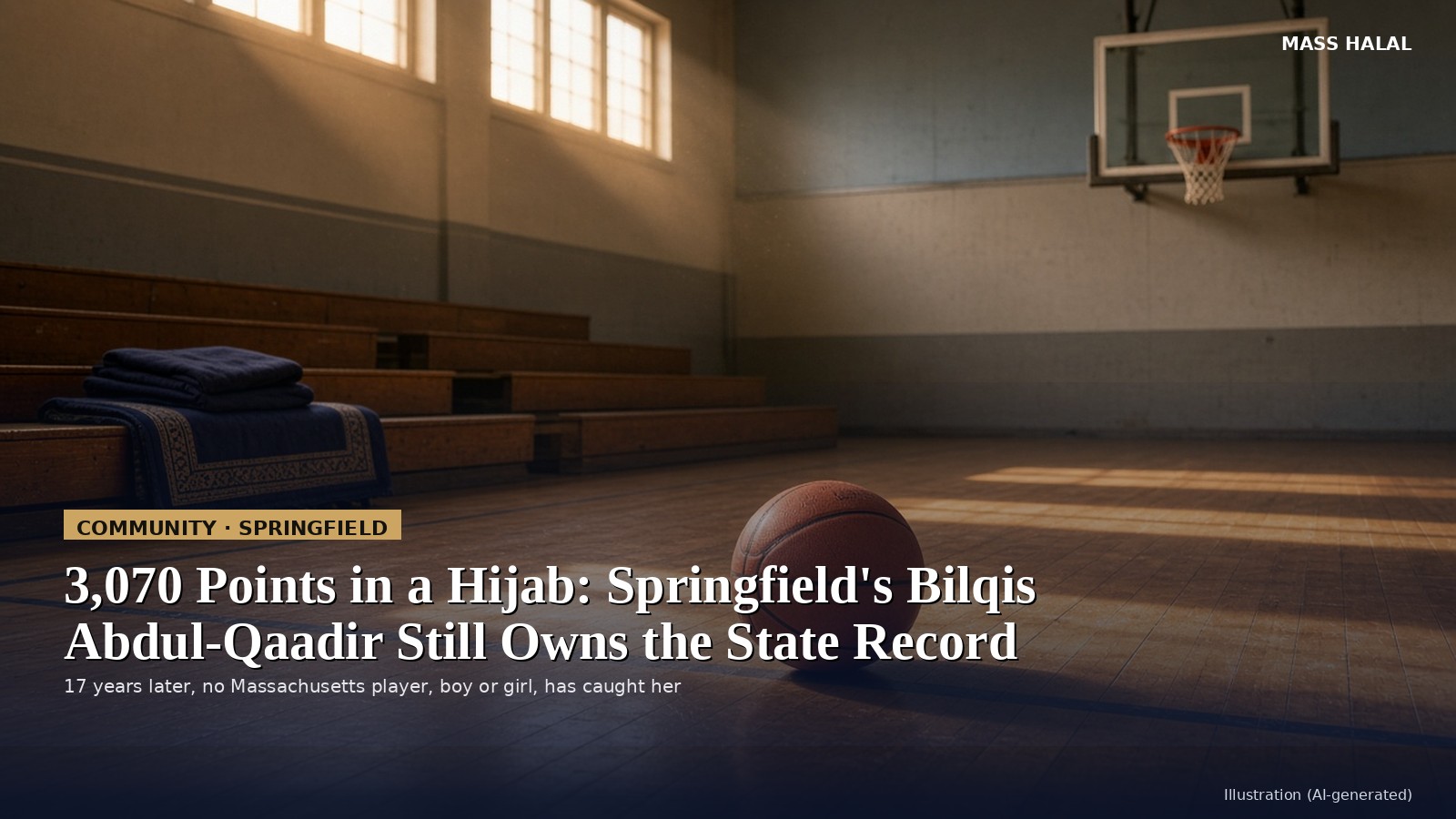 Illustration of an empty school gym