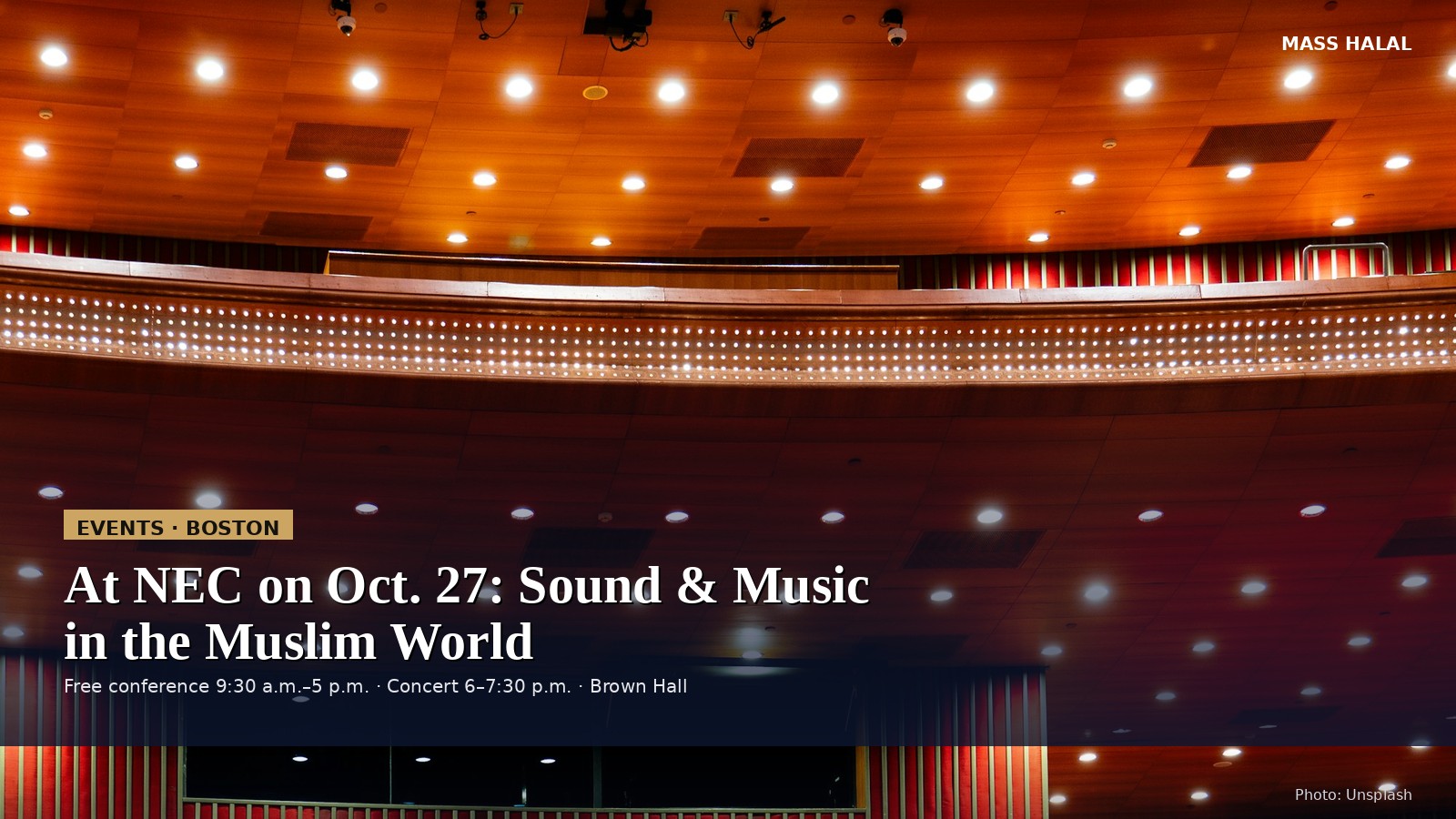 Concert hall. Photo: Unsplash