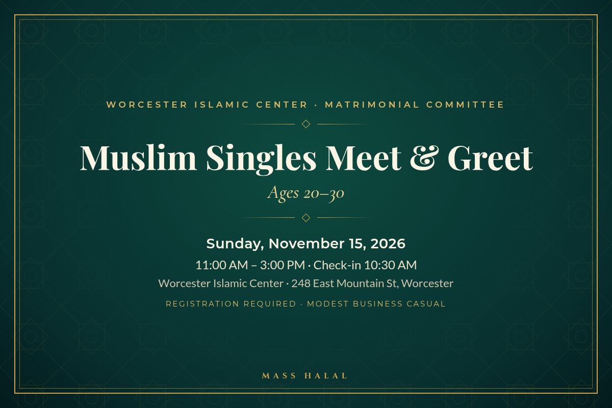 WIC Muslim Singles Meet & Greet (ages 20–30) — event image